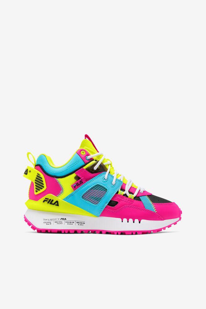 Fila Sneakers Womens Pink/Yellow - Spectra - Philippines 4169825-AK